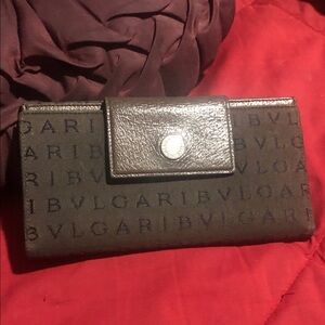 Bulgari Dark Brown Logo Wallet
